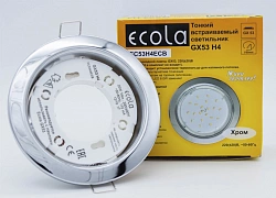 Встраиваемый светильник Ecola FS53H4ECB, GX53, 20 Вт